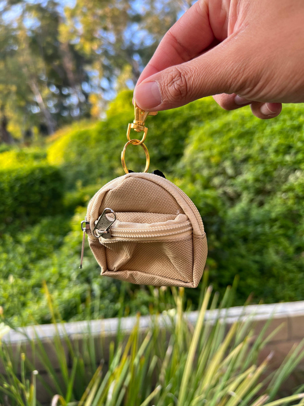 Mini Backpack with Gold Keychain, Band Camp Buddies