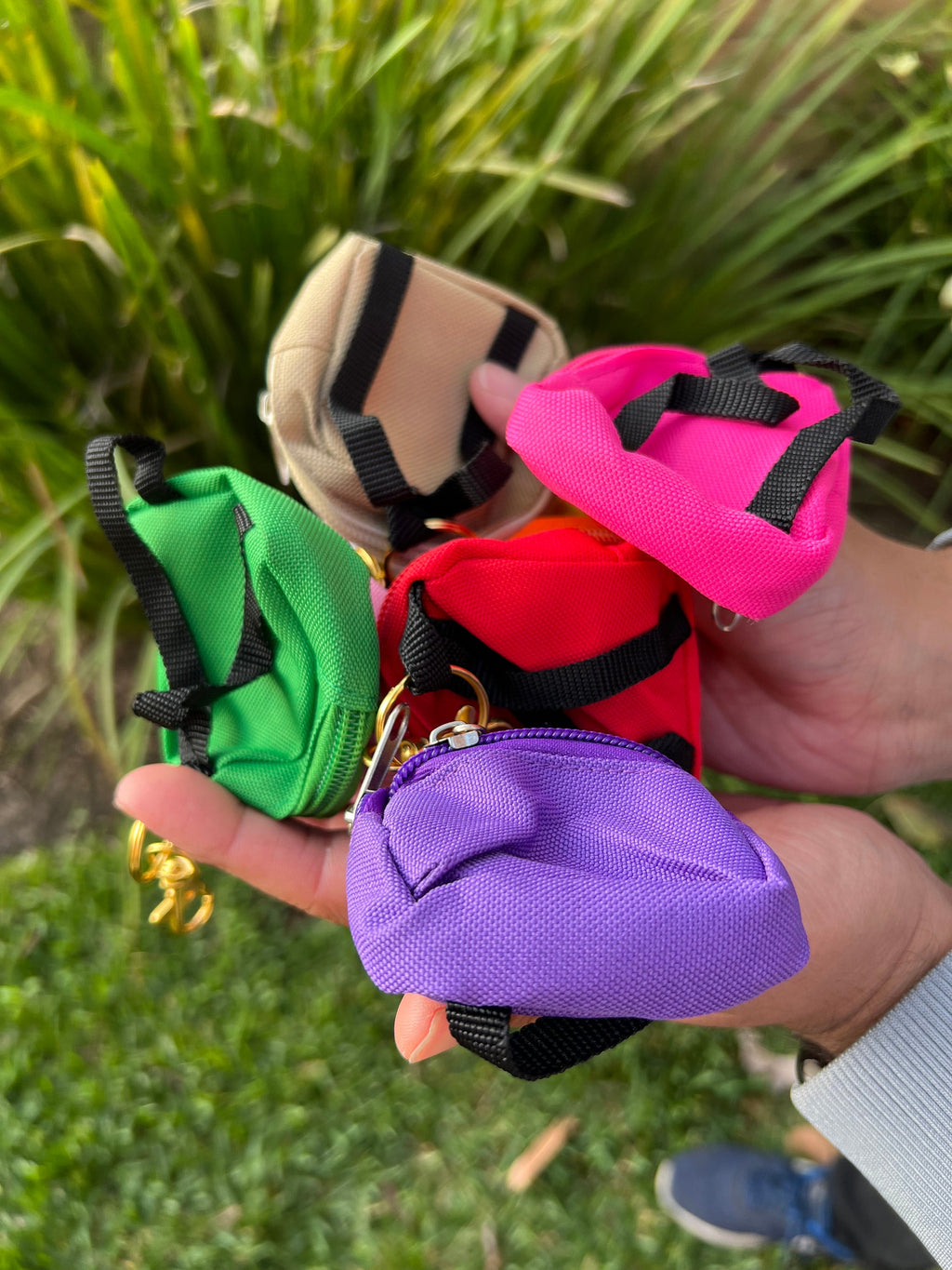 Mini Backpack with Gold Keychain, Band Camp Buddies