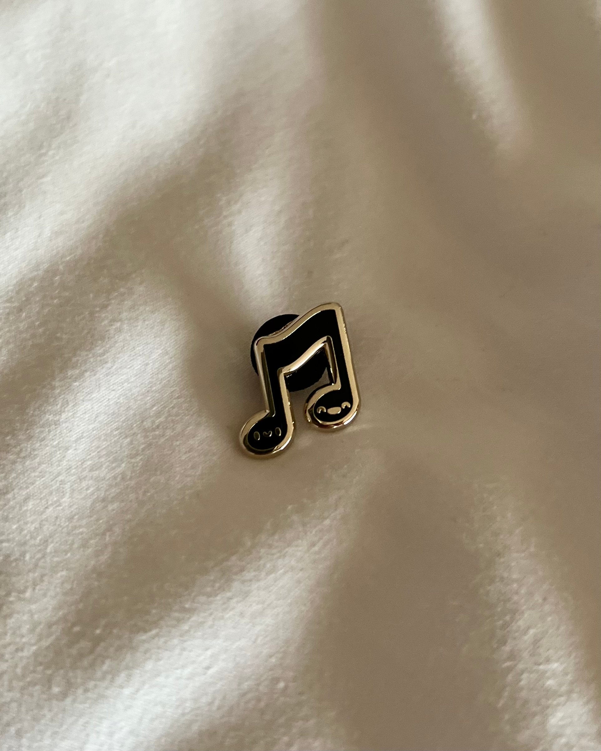 Music Note Hard Enamel Pin, 3/4 inch, by Band Camp Buddies