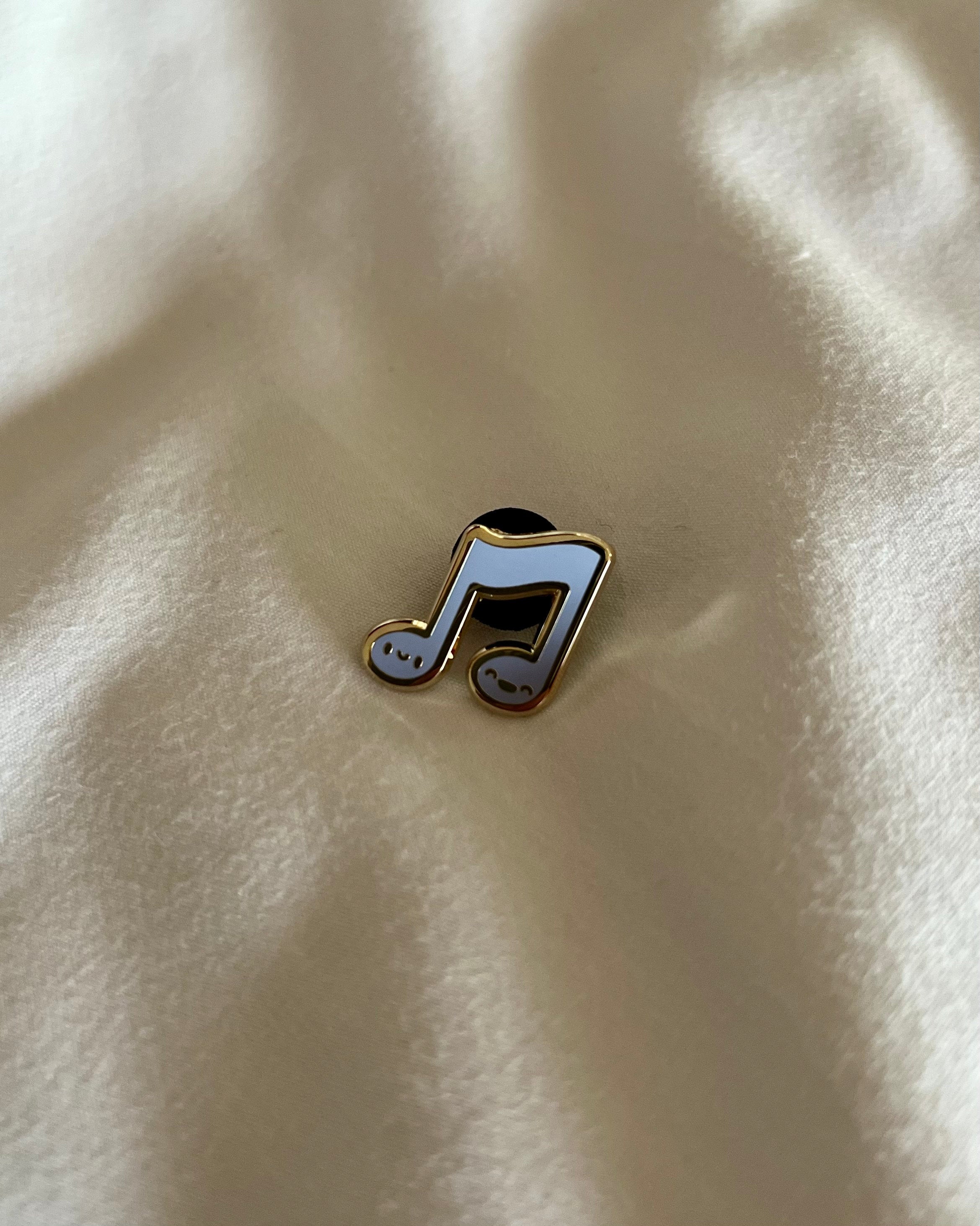 Music Note Hard Enamel Pin, 3/4 inch, by Band Camp Buddies