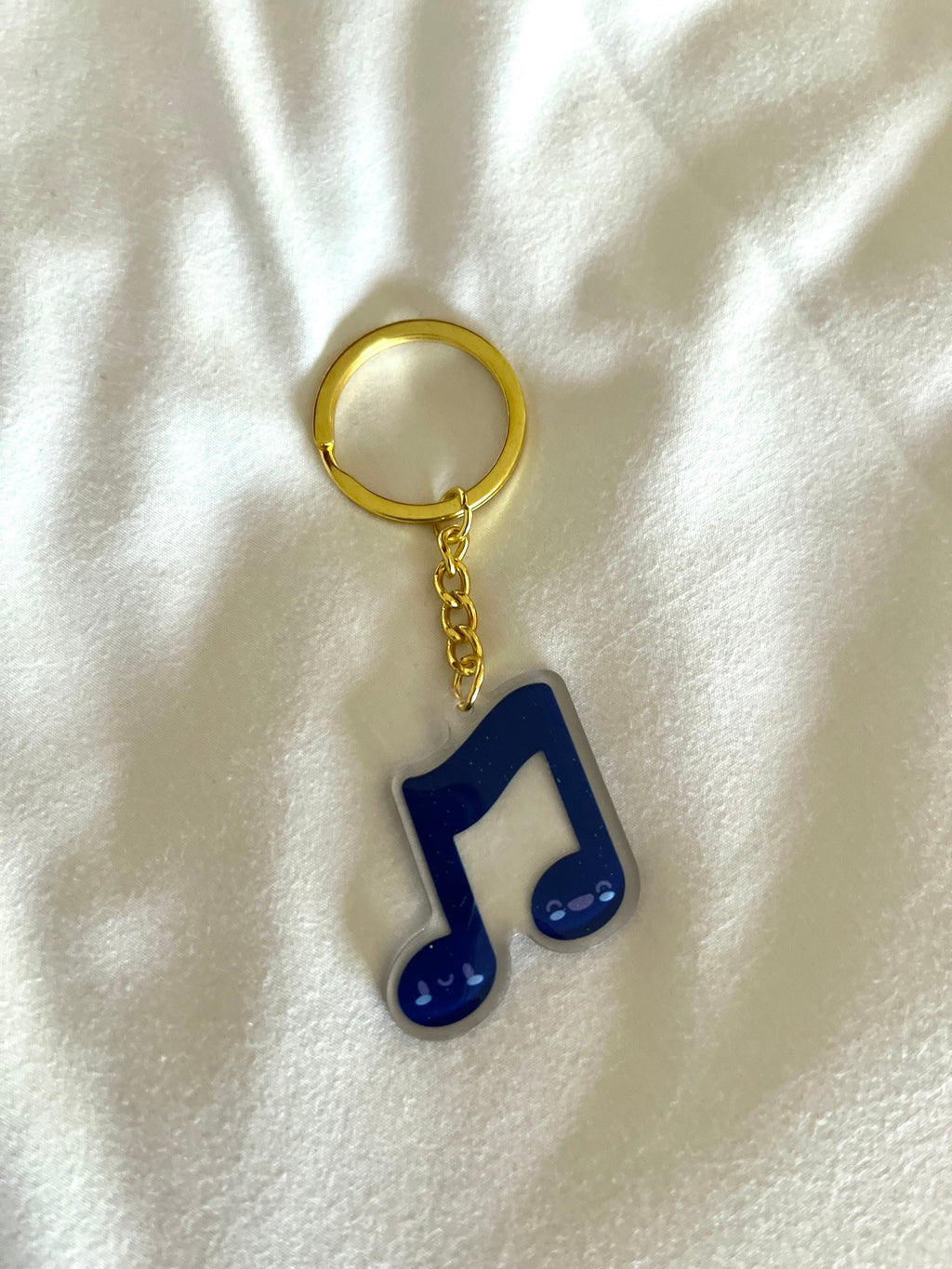 Music Note Keychain, School Colors, by Band Camp Buddies