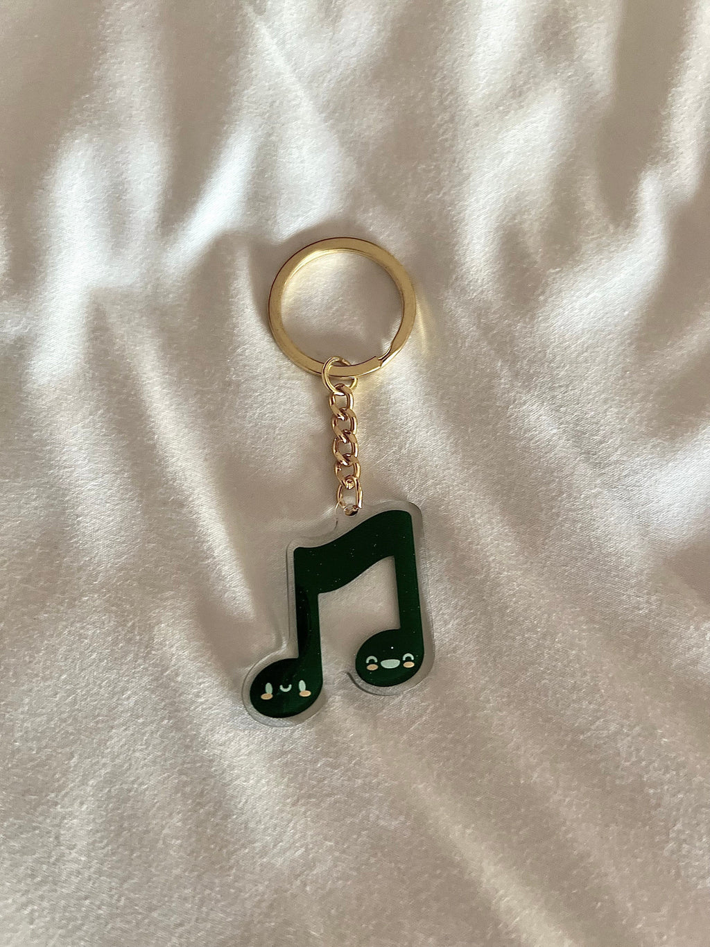 Music Note Keychain, School Colors, by Band Camp Buddies