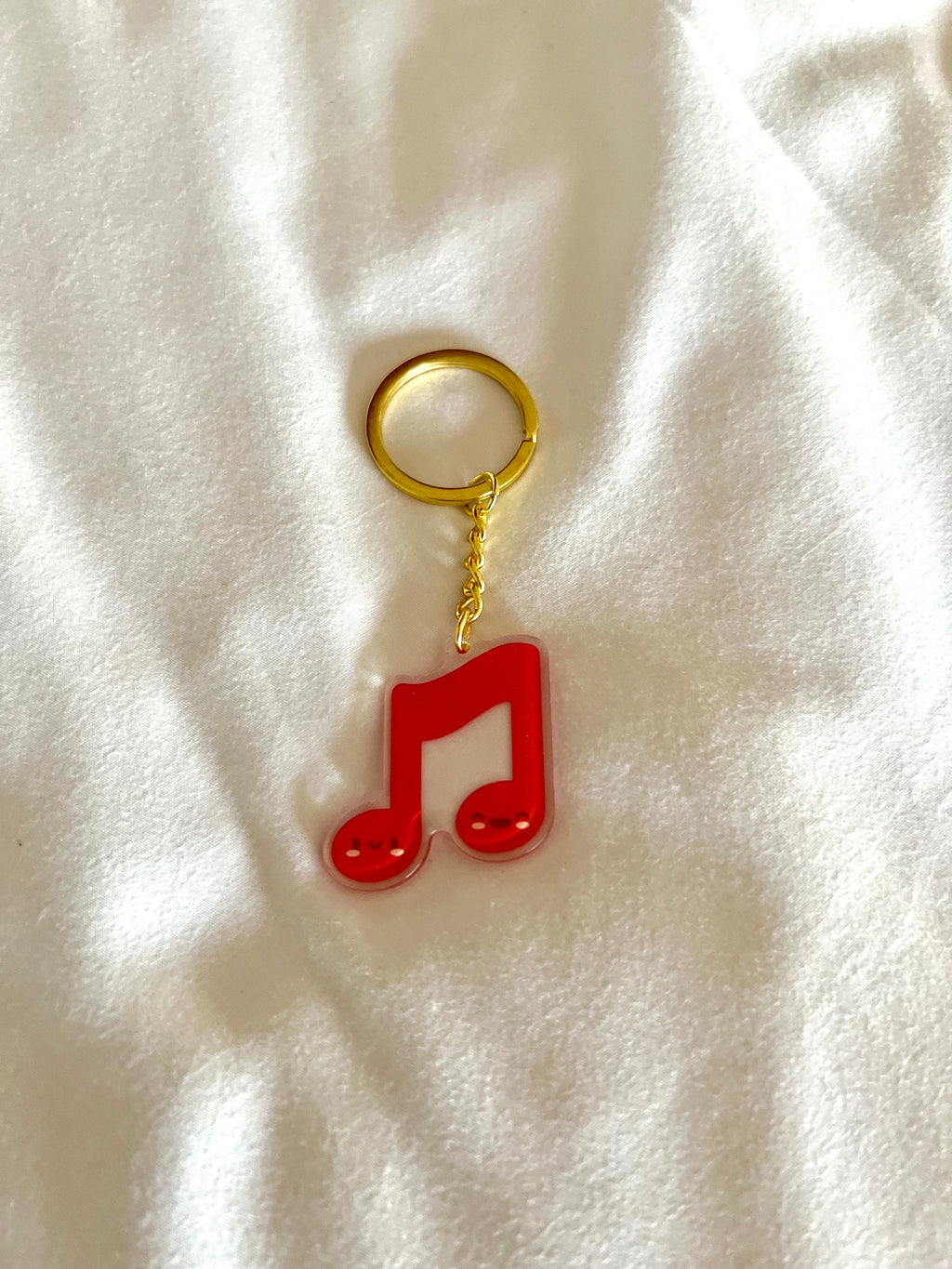 Music Note Keychain, School Colors, by Band Camp Buddies