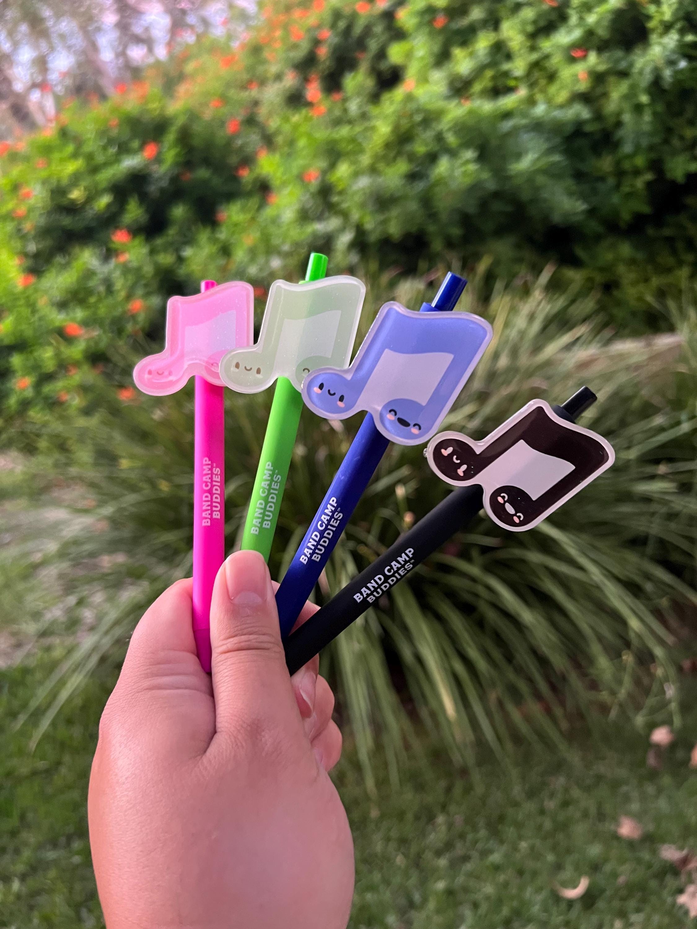 Melody Ballpoint Pens, Glitter Music Note, 0.5mm Black Ink by Band Camp Buddies