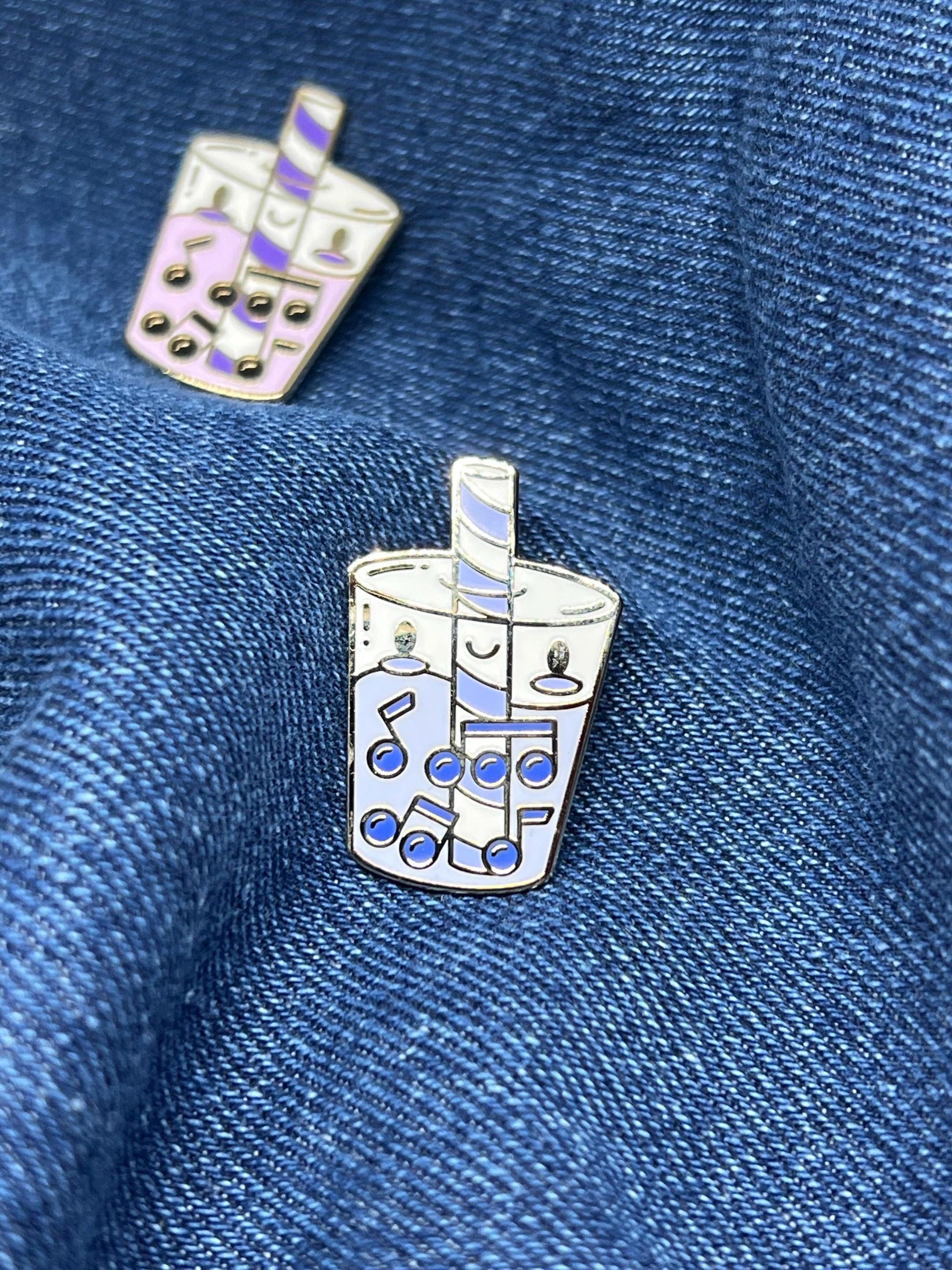 Boba Musical Milk Tea Pins, Fall Collection, Hard Enamel Pins, Limited Edition, by Band Camp Buddies