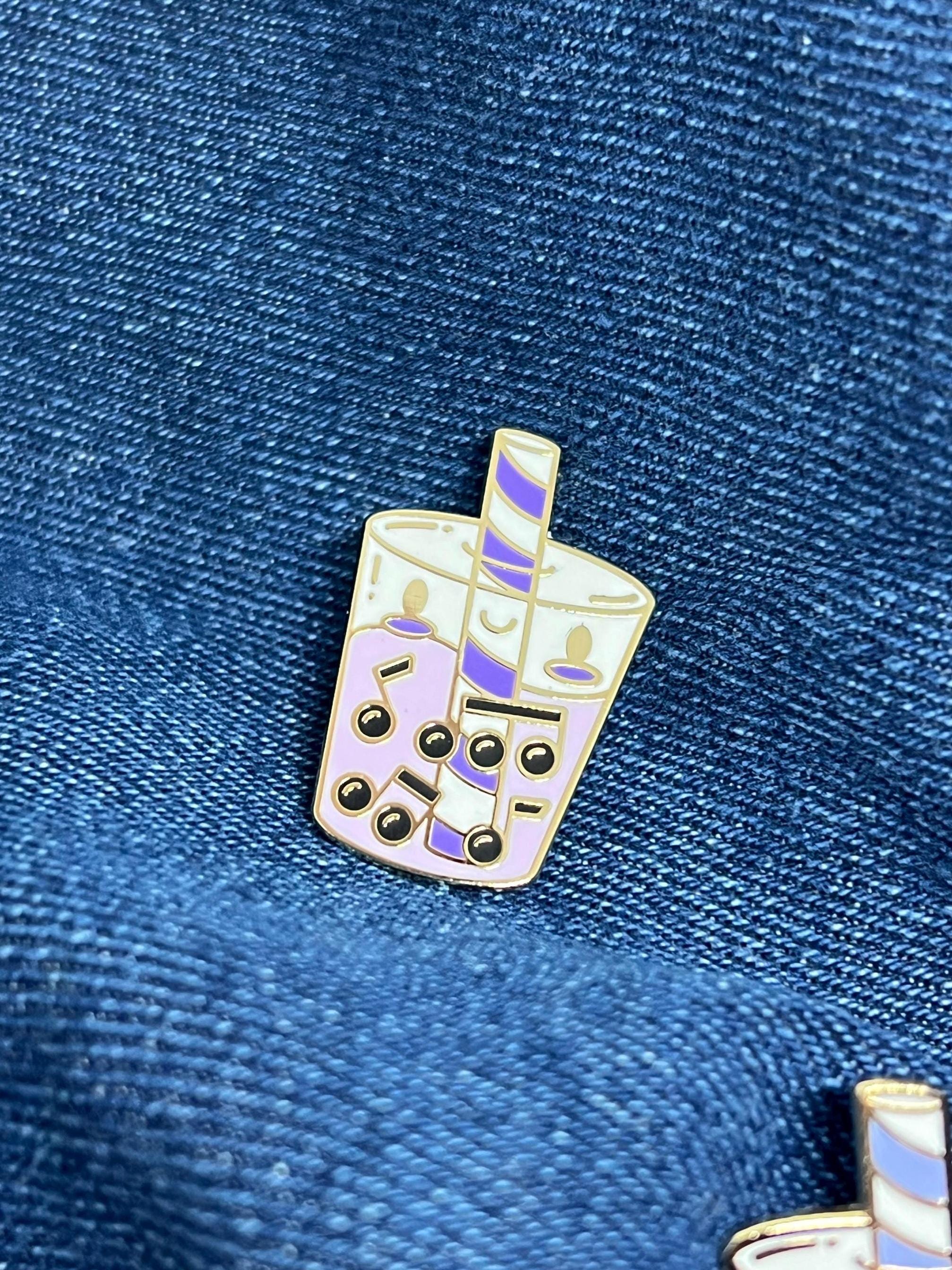 Boba Musical Milk Tea Pins, Fall Collection, Hard Enamel Pins, Limited Edition, by Band Camp Buddies