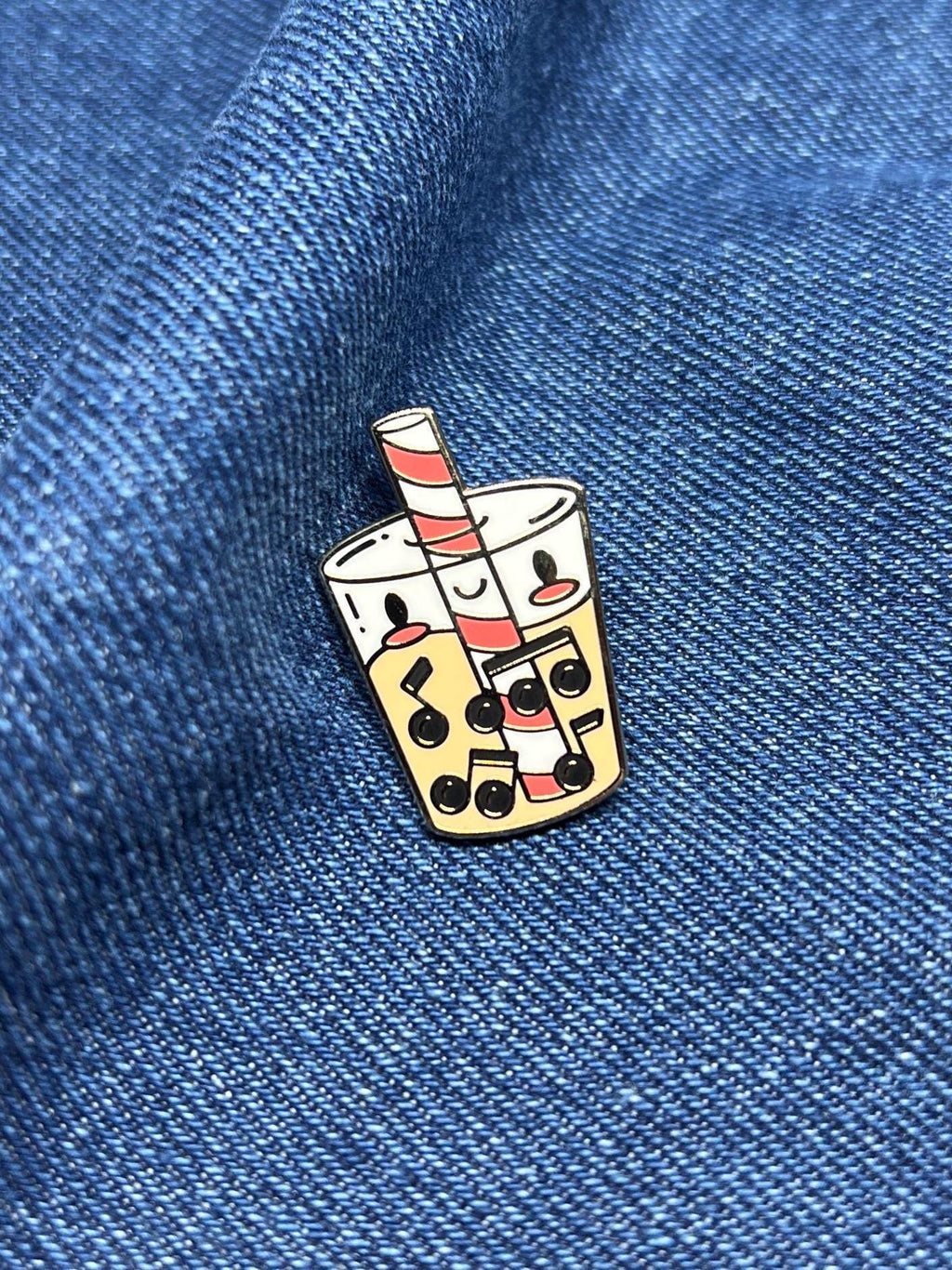 Boba Musical Milk Tea Pins, Fall Collection, Hard Enamel Pins, Limited Edition, by Band Camp Buddies