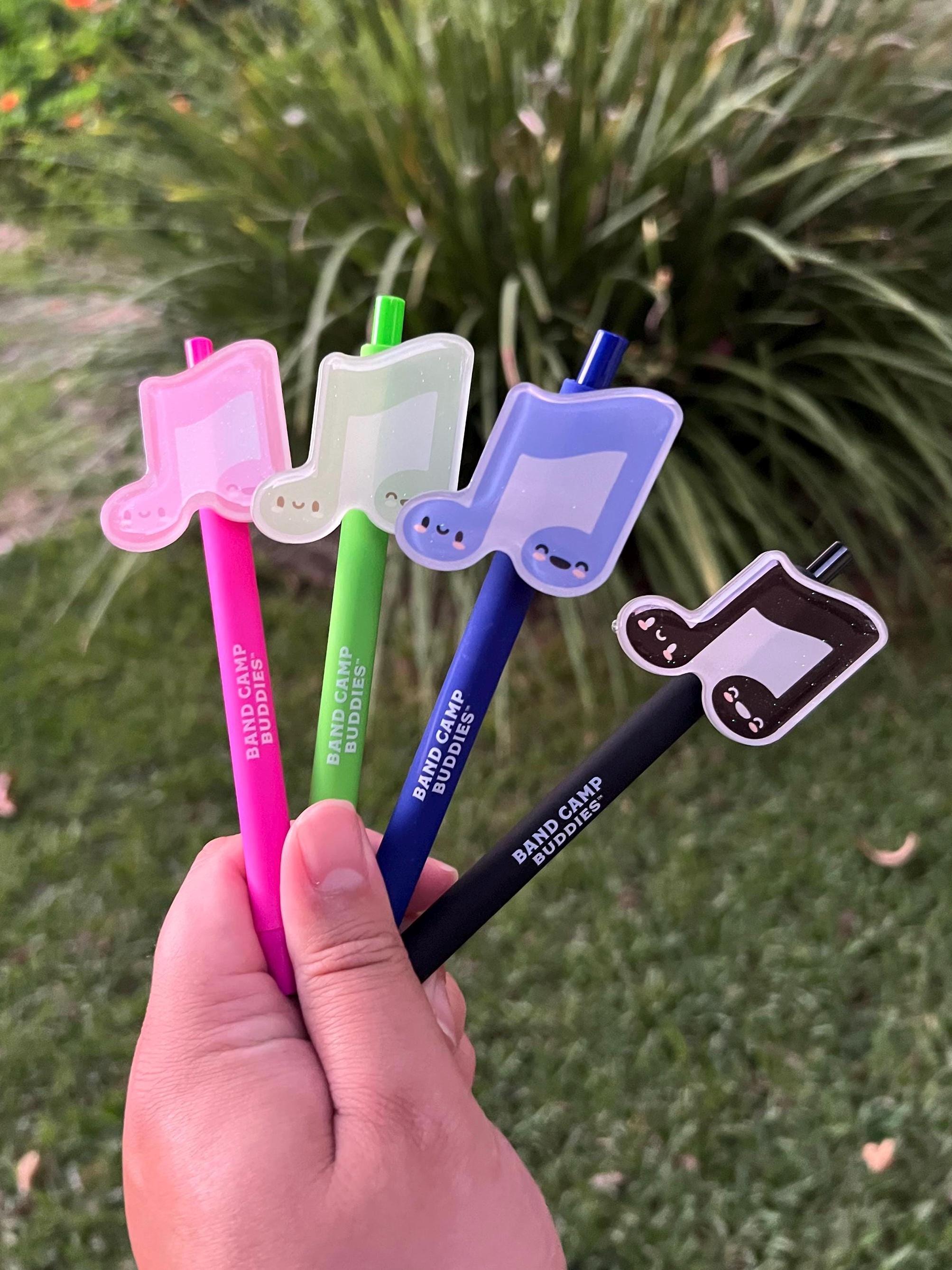 Melody Ballpoint Pens, Glitter Music Note, 0.5mm Black Ink by Band Camp Buddies