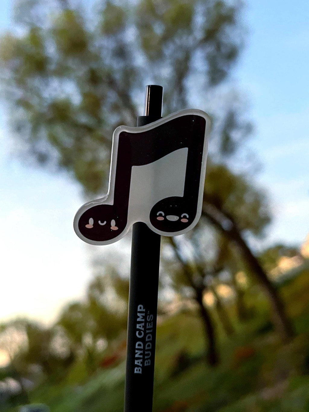 Melody Ballpoint Pens, Glitter Music Note, 0.5mm Black Ink by Band Camp Buddies