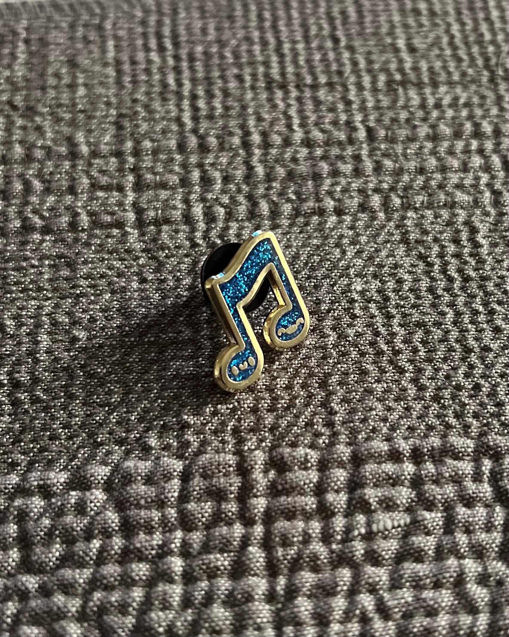 Music Note Hard Enamel Pin, 3/4 inch, by Band Camp Buddies