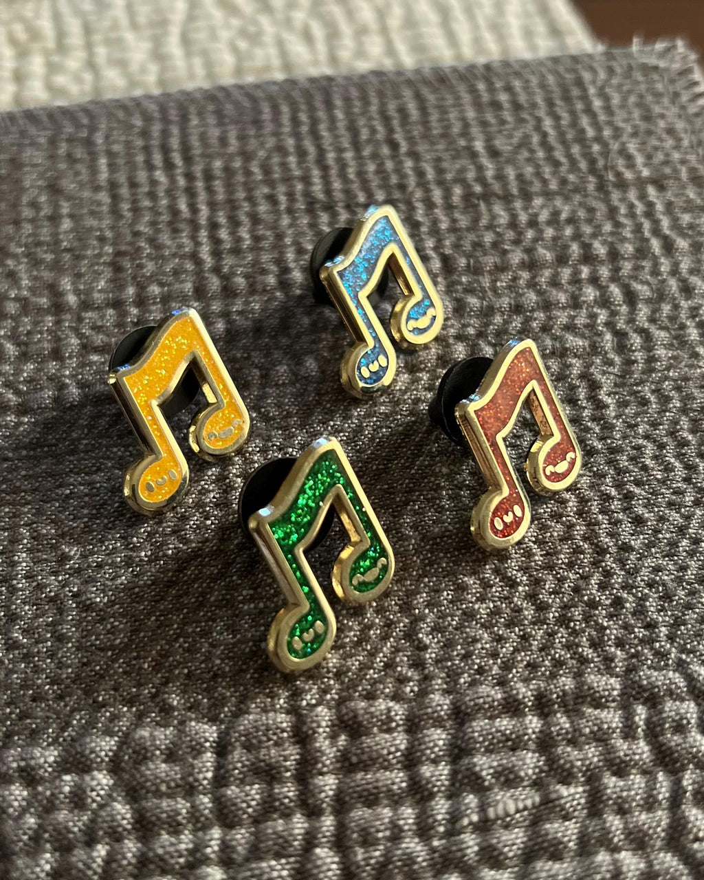 Music Note Hard Enamel Pin, 3/4 inch, by Band Camp Buddies